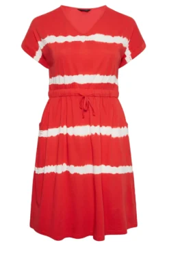 YOURS Curve Red Tie Dye Midi Dress -Outlet Stylo Wise Store 39afb79a 6121 48 137270 X scaled