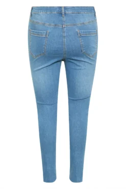 YOURS Curve Mid Blue Stretch Ripped Knee AVA Jeans -Outlet Stylo Wise Store 3b68a2f3 695d 4c 142903 BK scaled