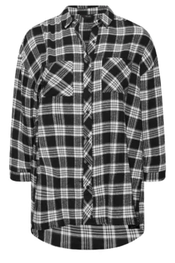 YOURS Curve Black Check Brushed Oversized Boyfriend Shirt -Outlet Stylo Wise Store 3ba5fb07 29da 4b 131658 X scaled