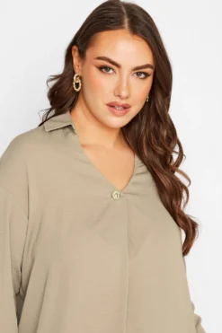 YOURS LONDON Curve Beige Brown Button Blouse 8 YOURS LONDON Curve Beige Brown Button Blouse -Outlet Stylo Wise Store 3c514bf0 c300 40 161931 D scaled
