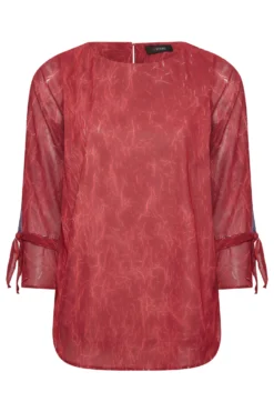 YOURS Curve Red Abstract Bell Sleeve Blouse -Outlet Stylo Wise Store 3cbb7026 0e82 42 174196 X scaled