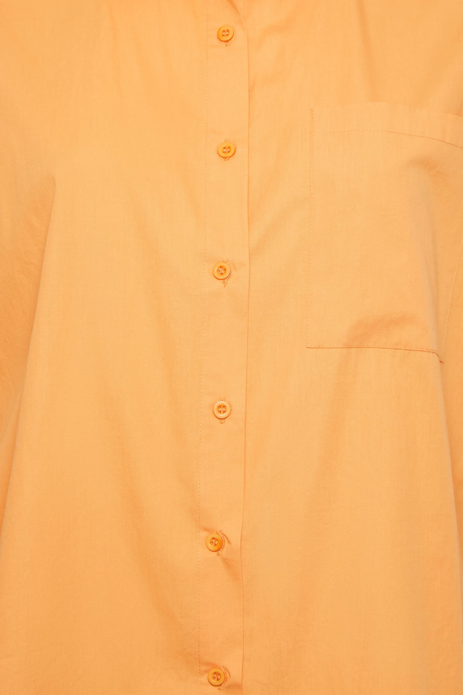 YOURS Curve Bright Orange Oversized Poplin Shirt 4 YOURS Curve Bright Orange Oversized Poplin Shirt - Image 4