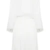 YOURS PETITE Curve White Crochet Kaftan Dress