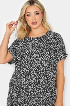 YOURS Curve Black Floral Tunic Dress -Outlet Stylo Wise Store 3dcd68bf 9ddd 49 174362 D scaled