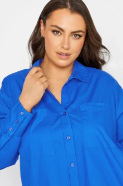 LIMITED COLLECTION Curve Cobalt Blue Oversized Boyfriend Shirt -Outlet Stylo Wise Store 3e85d3d6 eee3 40 214455 E scaled