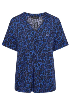 YOURS Curve Blue Leopard Print V-Neck Shirt 11 YOURS Curve Blue Leopard Print V-Neck Shirt -Outlet Stylo Wise Store 3eacd357 1009 45 173857 X scaled