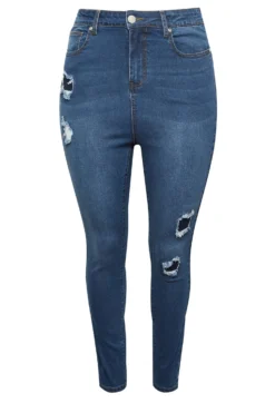 YOURS Curve Indigo Blue Rip & Repair Skinny Stretch AVA Jeans 10 YOURS Curve Indigo Blue Rip & Repair Skinny Stretch AVA Jeans -Outlet Stylo Wise Store 3f6af7ae aecd 45 143259 X scaled