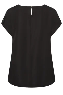 YOURS Curve Black Tab Sleeve Blouse -Outlet Stylo Wise Store 3f7595a7 4dd0 44 174318 Y scaled