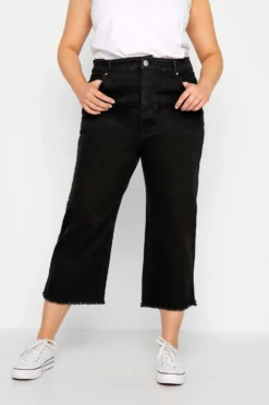 YOURS Curve Black Stretch Wide Leg Cropped Jeans 11 YOURS Curve Black Stretch Wide Leg Cropped Jeans -Outlet Stylo Wise Store 403d4219 546c 49 142918 A scaled