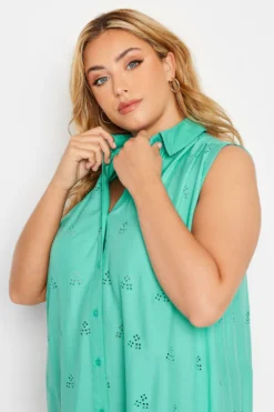 YOURS Curve Blue Sleeveless Swing Shirt -Outlet Stylo Wise Store 403e2b88 a2c2 4a 174026 D scaled