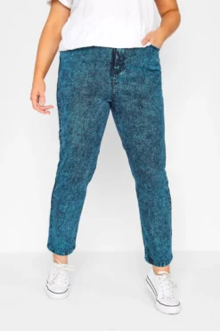 YOURS Curve Blue Acid Wash Stretch MOM Jeans -Outlet Stylo Wise Store 406255d4 8ae2 44 142908R A scaled