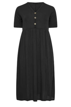 LIMITED COLLECTION Curve Black Ribbed Peplum Midi Dress 10 LIMITED COLLECTION Curve Black Ribbed Peplum Midi Dress -Outlet Stylo Wise Store 40b152ee 9693 4c 214245 XR scaled