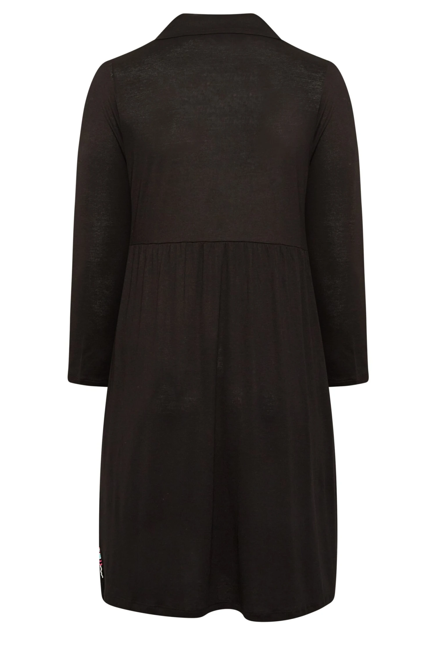 YOURS Curve Black Aztec Print Midi Shirt Dress 6 YOURS Curve Black Aztec Print Midi Shirt Dress - Image 6