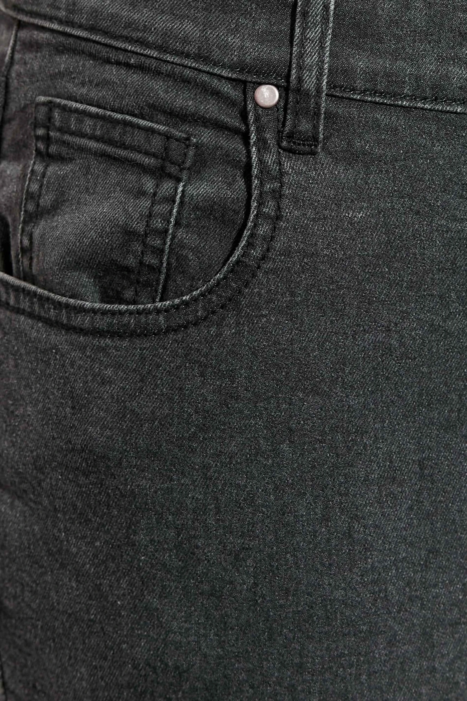 YOURS Curve Black Side Split Stretch Straight Leg Jeans 4 YOURS Curve Black Side Split Stretch Straight Leg Jeans - Image 4