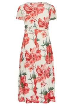 YOURS Curve White Floral Print Wrap Dress -Outlet Stylo Wise Store 4330f4d5 75e4 4b 302106 Y scaled