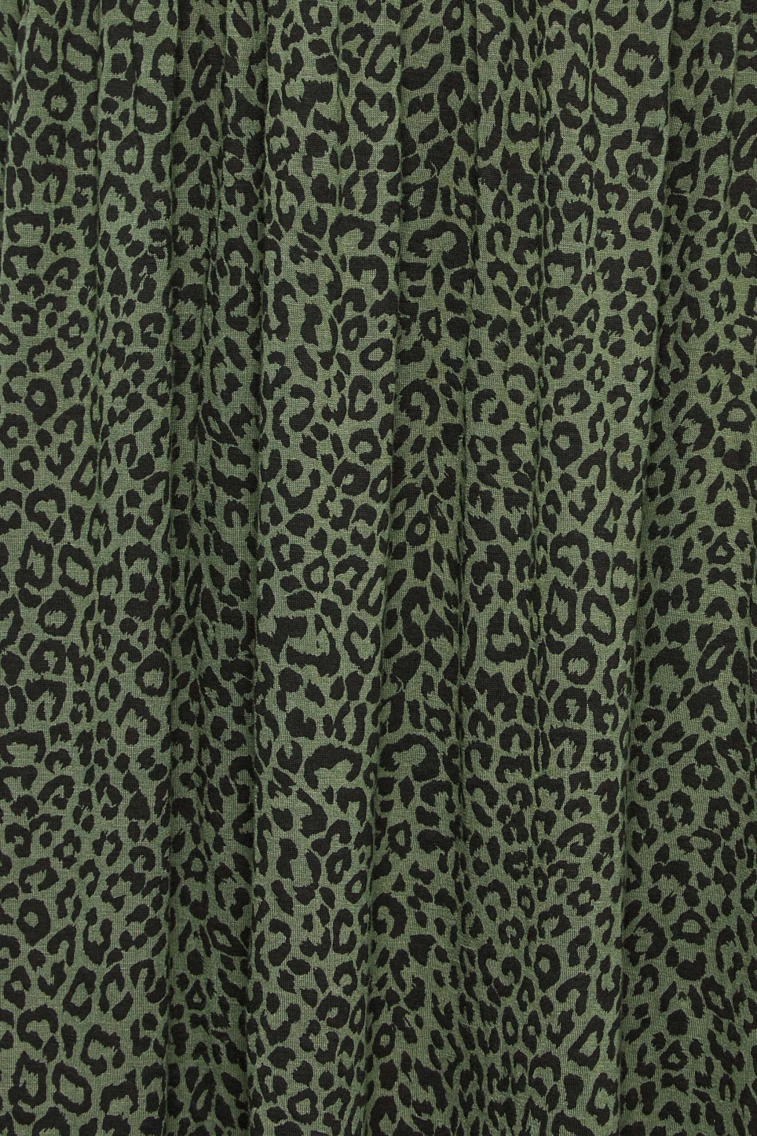 YOURS Curve Green Leopard Print Midi Smock Dress 4 YOURS Curve Green Leopard Print Midi Smock Dress - Image 4