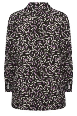 YOURS Curve Black Leaf Print Collared Blouse 11 YOURS Curve Black Leaf Print Collared Blouse -Outlet Stylo Wise Store 435fabf3 cc19 4e 301595 Y scaled
