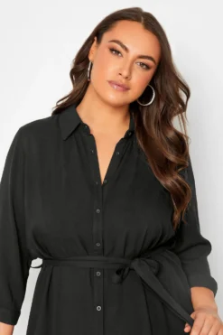 YOURS Curve Black Tie Waist Tunic Shirt -Outlet Stylo Wise Store 46dfd598 33cb 42 174290 D scaled