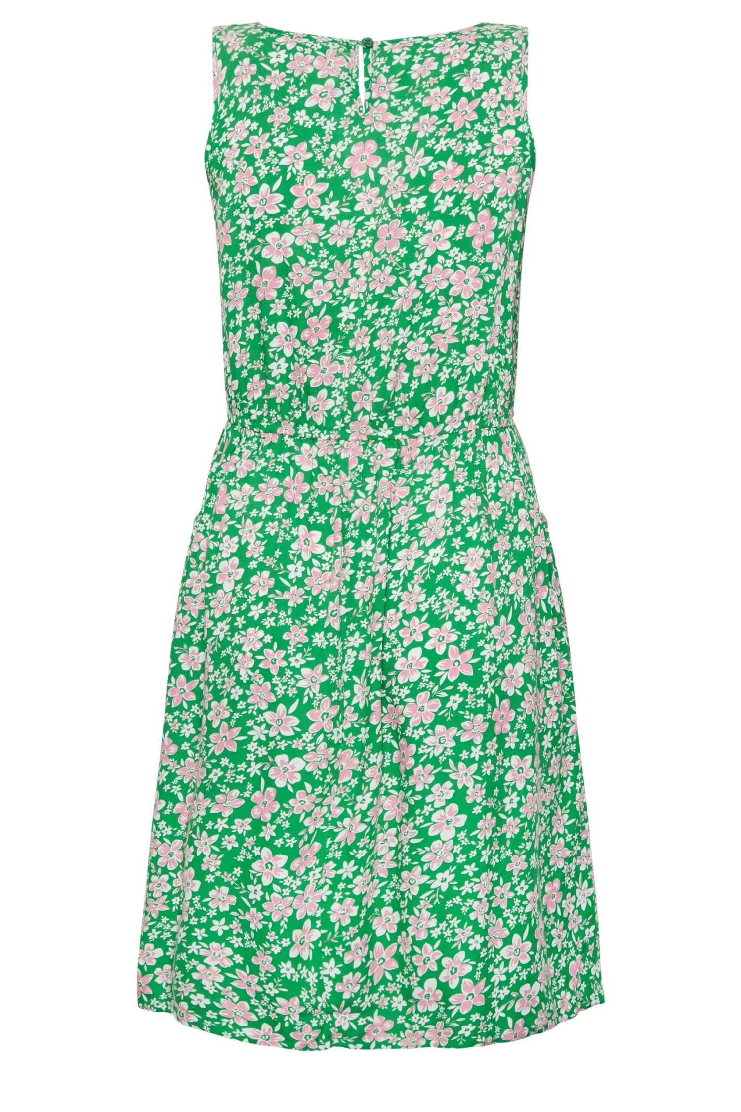 YOURS Curve Green Floral Ditsy Print Mini Dress 6 YOURS Curve Green Floral Ditsy Print Mini Dress - Image 6