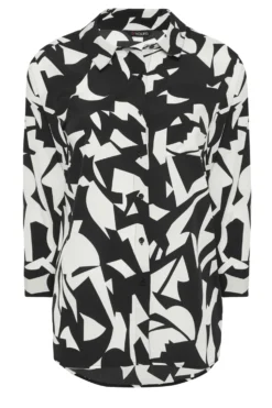 YOURS Curve Black & White Abstract Print Shirt -Outlet Stylo Wise Store 476b3e96 08d4 46 131720 X scaled