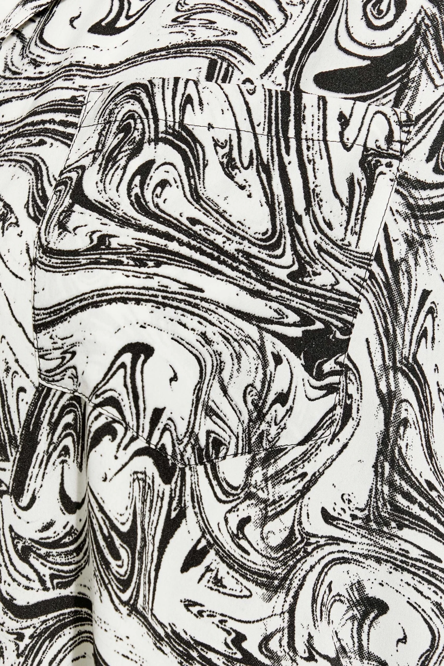 LIMITED COLLECTION Curve White & Black Marble Print Shirt 4 LIMITED COLLECTION Curve White & Black Marble Print Shirt - Image 4