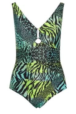 YOURS Curve Green Animal Print Swimsuit -Outlet Stylo Wise Store 48147baa 46b6 43 150321 X scaled