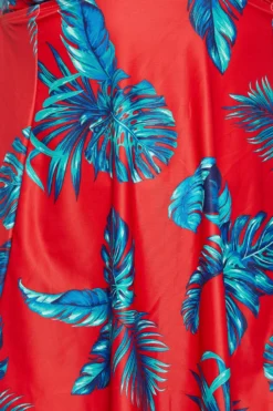 YOURS Curve Red Palm Leaf Plunge Tummy Control Swim Dress -Outlet Stylo Wise Store 4927013d 3002 40 150269 Z1 scaled