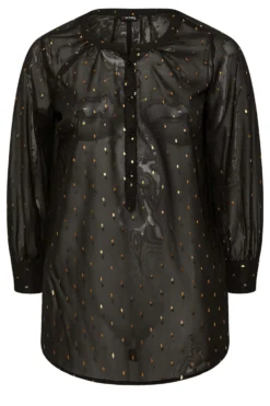 Curve Black & Gold Diamond Print Balloon Sleeve Shirt -Outlet Stylo Wise Store 49317a8b 61d9 40 174168 X scaled