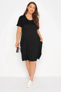 YOURS FOR GOOD Curve Black Drape Pocket Dress 11 YOURS FOR GOOD Curve Black Drape Pocket Dress -Outlet Stylo Wise Store 4a838b9b db6d 41 136697 B scaled