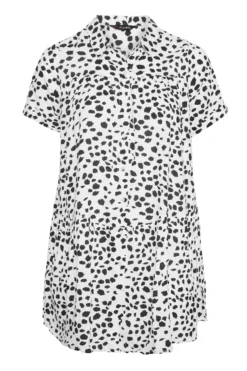 YOURS Curve White Dalmatian Print Tiered Short Sleeve Shirt 10 YOURS Curve White Dalmatian Print Tiered Short Sleeve Shirt -Outlet Stylo Wise Store 4ba7654c 1f0e 4b 131489 F scaled