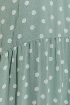 YOURS Curve Sage Green Polka Dot Tiered Dress -Outlet Stylo Wise Store 4c5d714d 60ef 40 174133 Z scaled