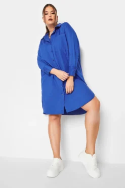 LIMITED COLLECTION Curve Cobalt Blue Midi Shirt Dress