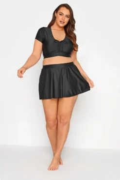 YOURS Curve Black Ruched Bikini Crop Top -Outlet Stylo Wise Store 4f6bd633 2006 4d 150217 B scaled