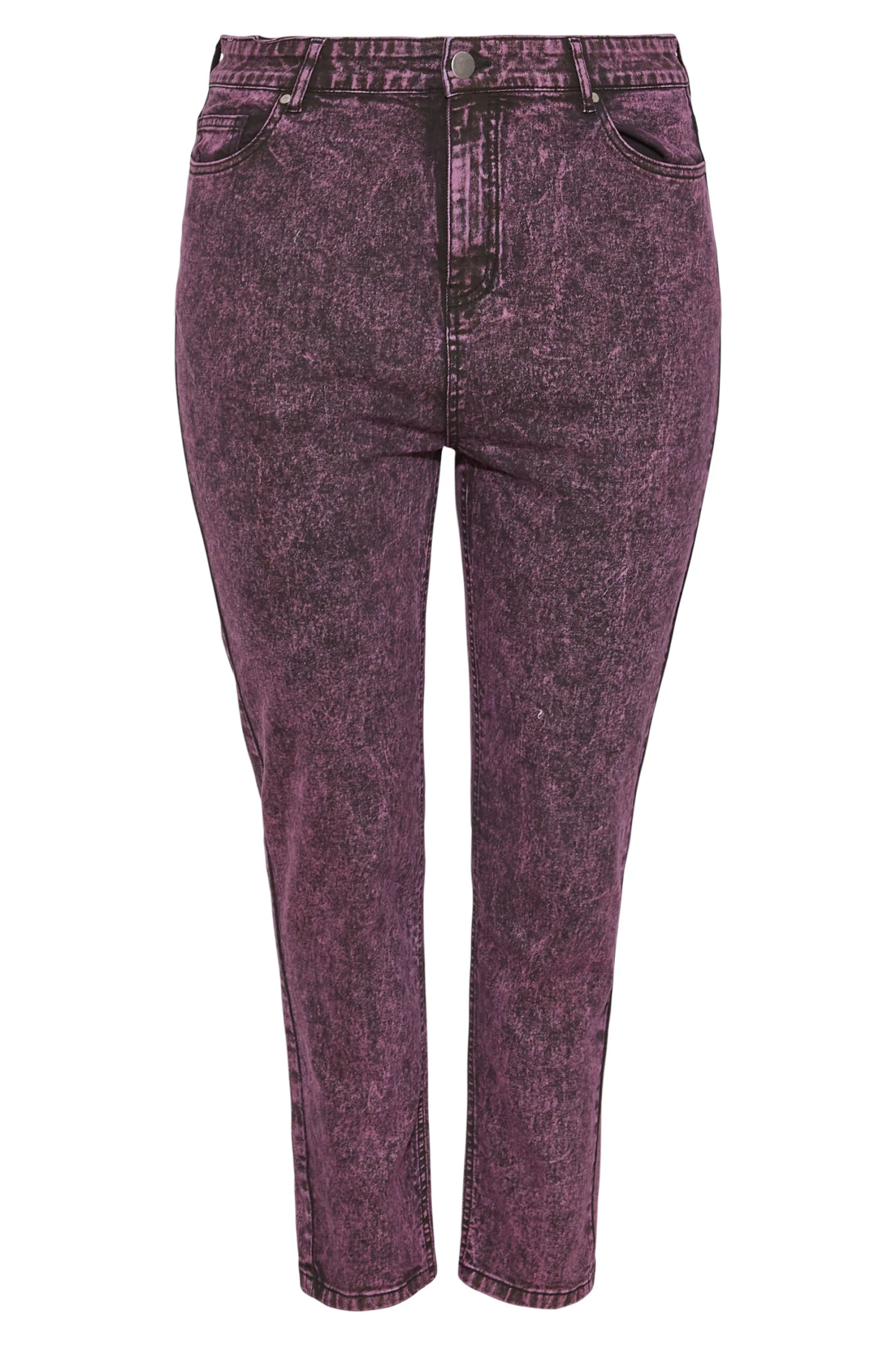 YOURS Curve Pink Acid Wash Stretch MOM Jeans 3 YOURS Curve Pink Acid Wash Stretch MOM Jeans - Image 3