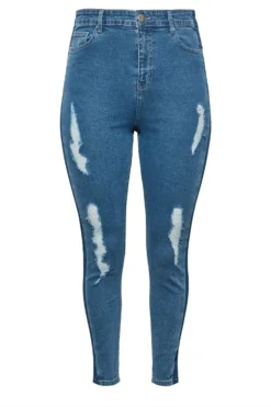 YOURS Curve Mid Blue Contrast Side Ripped Stretch Skinny AVA Jeans 9 YOURS Curve Mid Blue Contrast Side Ripped Stretch Skinny AVA Jeans -Outlet Stylo Wise Store 50635e09 896a 41 143016 X scaled