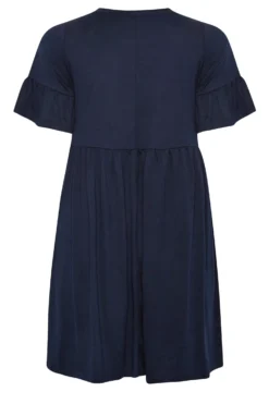 YOURS Curve Navy Blue Frill Sleeve Smock Dress 11 YOURS Curve Navy Blue Frill Sleeve Smock Dress -Outlet Stylo Wise Store 51231b10 c33a 40 301856 Y scaled