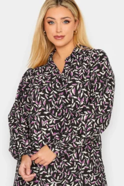 YOURS Curve Black Leaf Print Collared Blouse 8 YOURS Curve Black Leaf Print Collared Blouse -Outlet Stylo Wise Store 54176232 30c0 4c 301595 D scaled