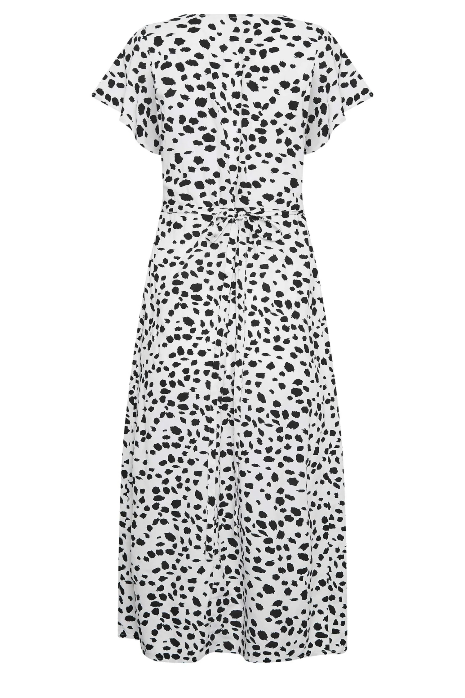 YOURS PETITE Curve White Dalmatian Print Midi Tea Dress 6 YOURS PETITE Curve White Dalmatian Print Midi Tea Dress - Image 6