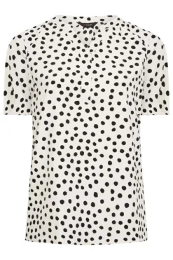 YOURS Curve White Polka Dot Print V-Neck Blouse 10 YOURS Curve White Polka Dot Print V-Neck Blouse -Outlet Stylo Wise Store 54b67282 b11e 4c 174309 X scaled