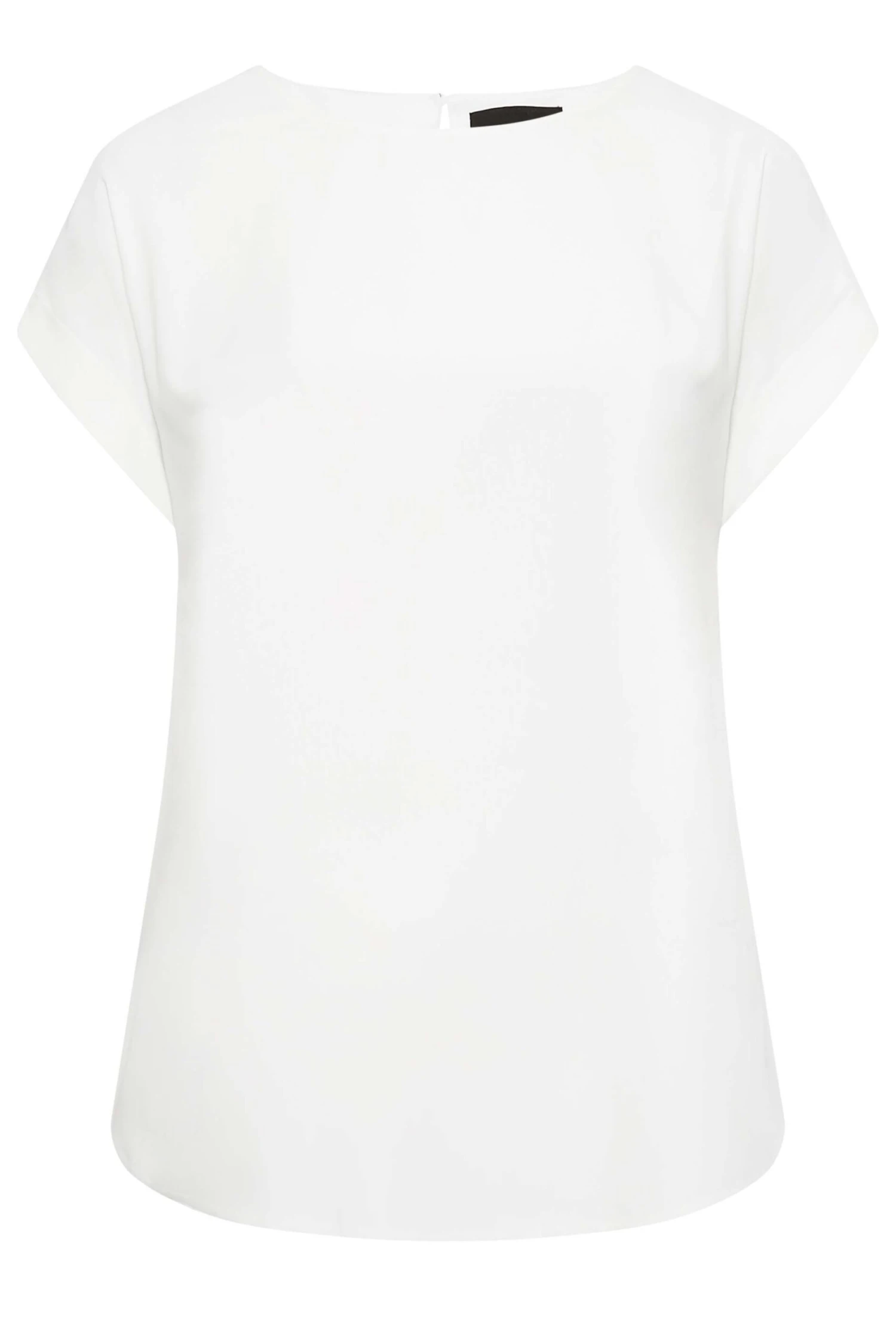 YOURS Curve White Tab Sleeve Blouse 5 YOURS Curve White Tab Sleeve Blouse - Image 5