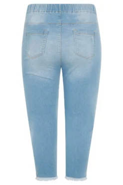 YOURS FOR GOOD Light Blue Cat Scratch Cropped JENNY Jeggings -Outlet Stylo Wise Store 54e8a6b9 9609 44 144370 BK scaled
