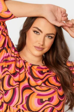 LIMITED COLLECTION Curve Orange Swirl Print Dress 8 LIMITED COLLECTION Curve Orange Swirl Print Dress -Outlet Stylo Wise Store 5512c56d 37a9 45 215167 D scaled