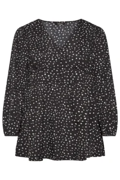 LIMITED COLLECTION Curve Black Spot Print Peplum Blouse 10 LIMITED COLLECTION Curve Black Spot Print Peplum Blouse -Outlet Stylo Wise Store 5520c153 08da 4c 215105 X scaled