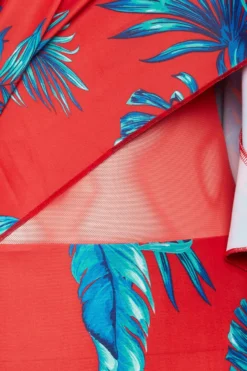 YOURS Curve Red Palm Leaf Plunge Tummy Control Swim Dress -Outlet Stylo Wise Store 5529b7bc 8f03 43 150269 Z scaled