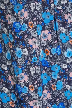 YOURS Curve Blue Floral Print Sleeveless Shirt Dress -Outlet Stylo Wise Store 55473632 a3b6 41 173931 Z scaled