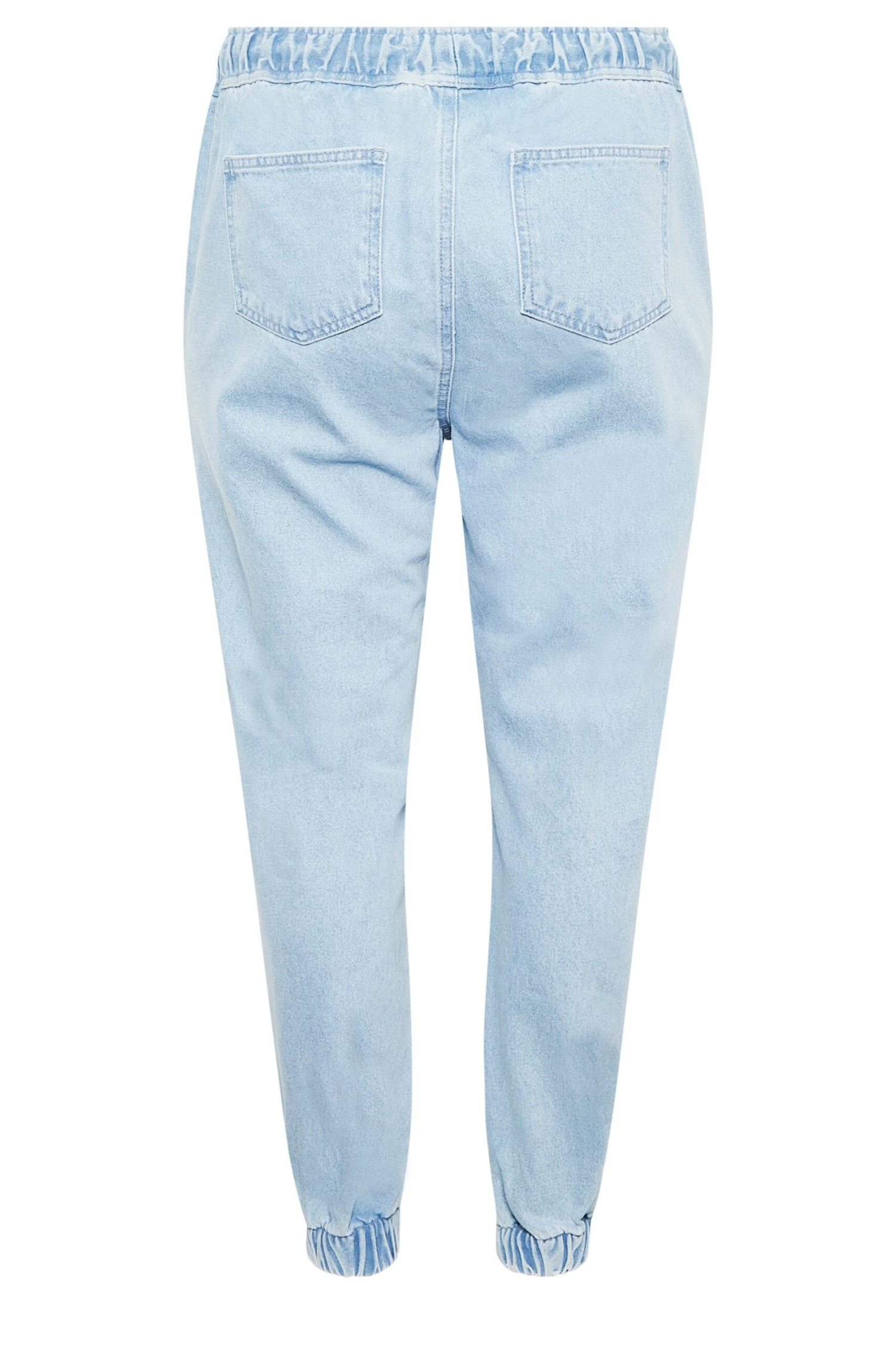 YOURS Curve Bleach Blue Ripped Jogger Jeans 5 YOURS Curve Bleach Blue Ripped Jogger Jeans - Image 5