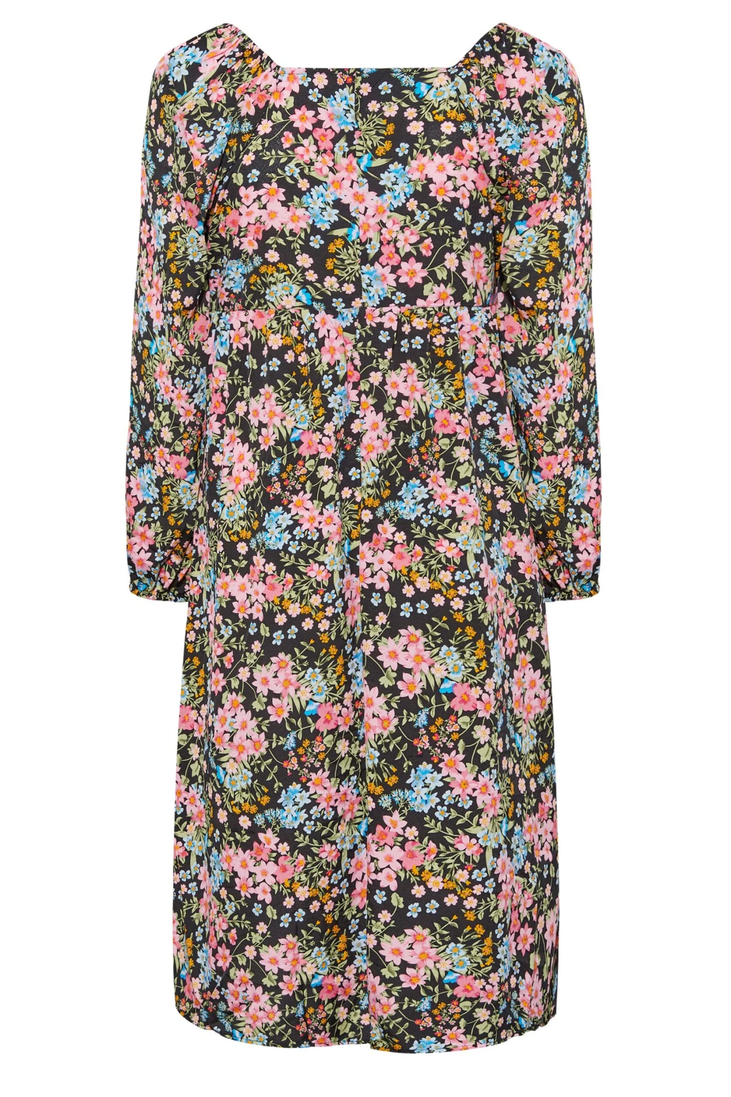 LIMITED COLLECTION Curve Black Floral Balloon Sleeve Midi Dress 6 LIMITED COLLECTION Curve Black Floral Balloon Sleeve Midi Dress - Image 6