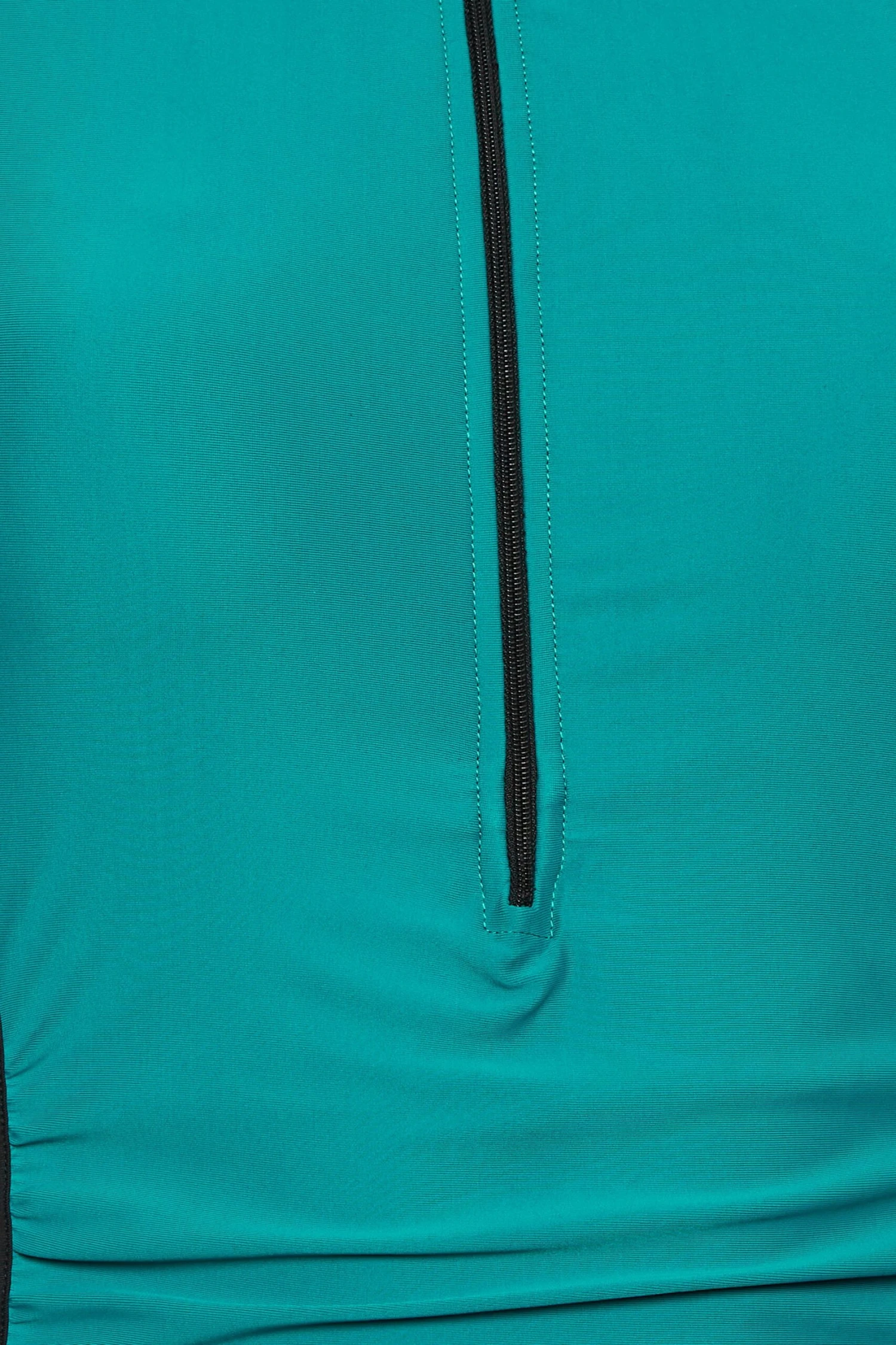 YOURS Curve Blue Zip Front Tummy Control Swimsuit 5 YOURS Curve Blue Zip Front Tummy Control Swimsuit - Image 5