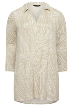 YOURS Curve Natural Brown Marble Print Button Through Shirt 10 YOURS Curve Natural Brown Marble Print Button Through Shirt -Outlet Stylo Wise Store 5899300d 4b42 45 320618 X scaled