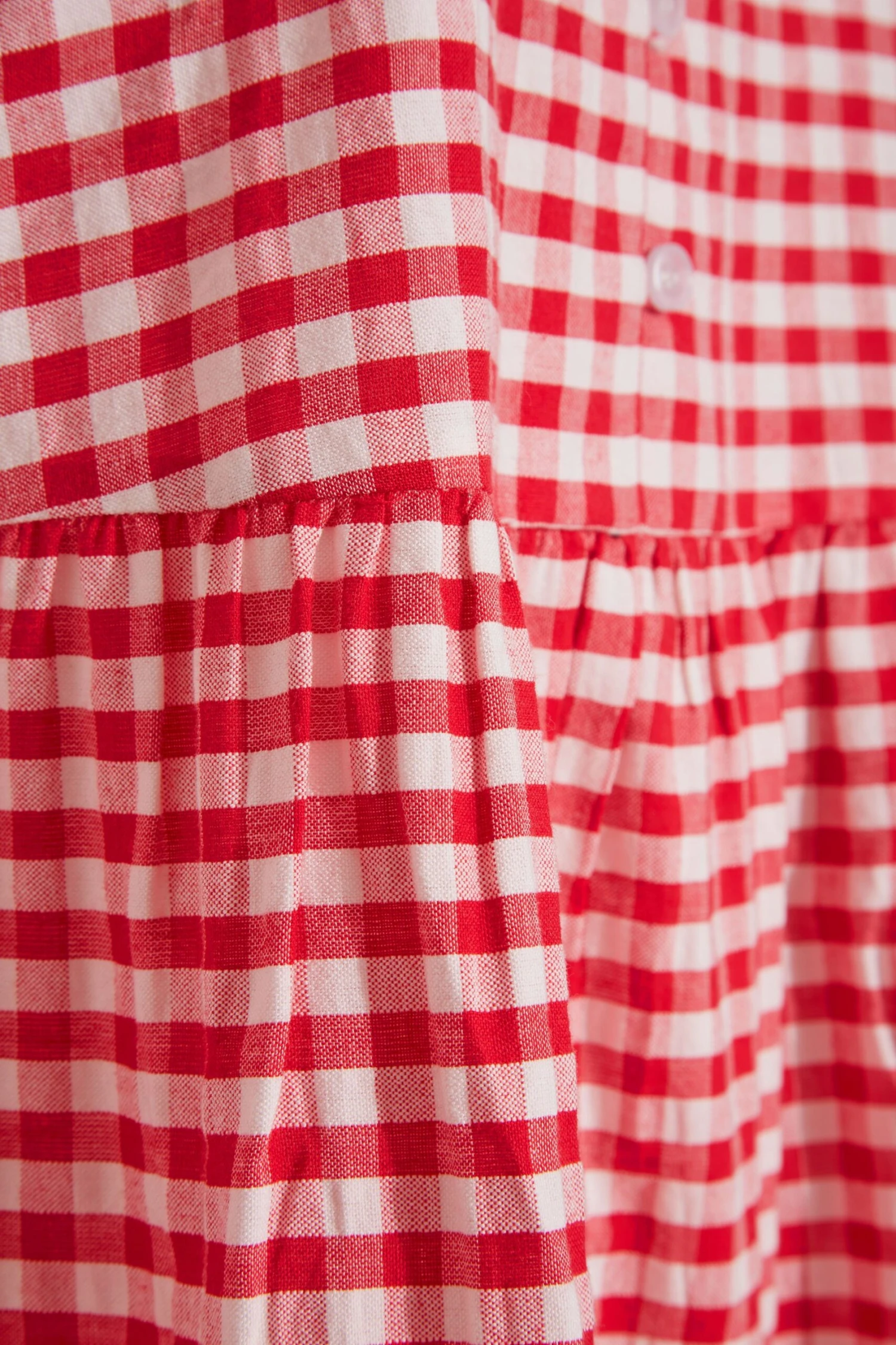 LIMITED COLLECTION Curve Red Gingham Dipped Hem Smock Dress 4 LIMITED COLLECTION Curve Red Gingham Dipped Hem Smock Dress - Image 4